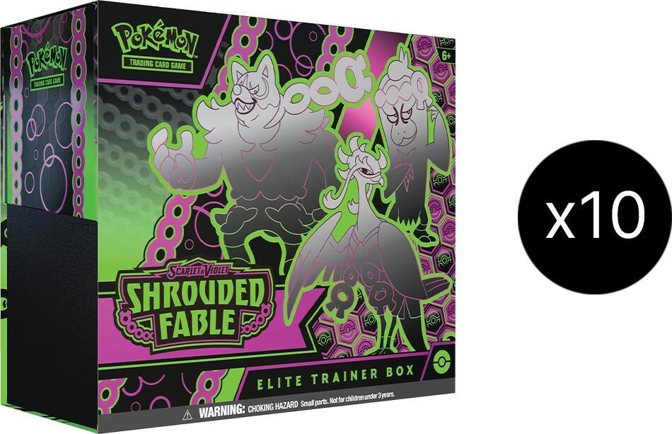 Pokemon Prismatic Evolutions Elite Trainer Box CASE AND SHROUDED FABLE Elite Case Pre order Release Date: 01/17/2025 not double boxed